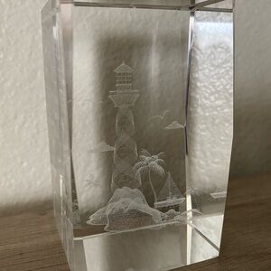 3D Glass Crystal lighthouse